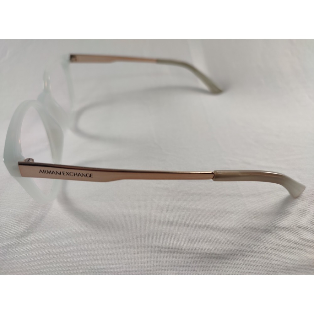 Armani Exchange AX 3104 8160 Frosted White Rose Gold Eyeglass Frames‎ 53-19-140 - Picture 3 of 10